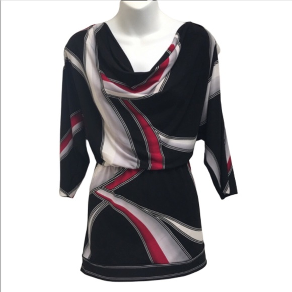 White House Black Market Tops - White House Black Market Black cowl neck blouse